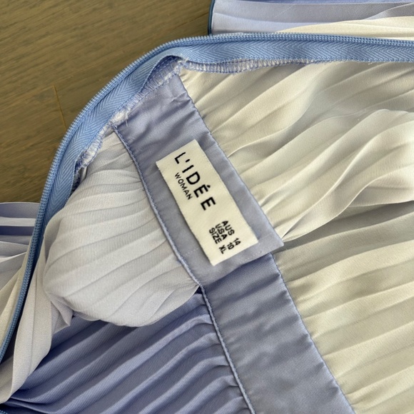 L'IDEE Orchestra Pleated Gown Purple Ombre Short Sleeve Dress - Size US 10 - Picture 4 of 12